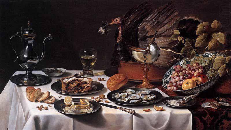 Pieter Claesz Still Life with Turkey Pie china oil painting image